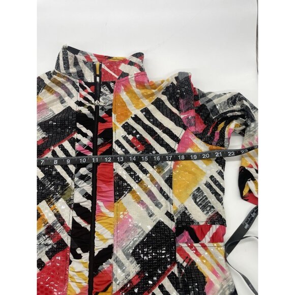 Erin London Women's Jacket Sz L Abstract Artsy Stretch Boho Casual Travel - Picture 5 of 5